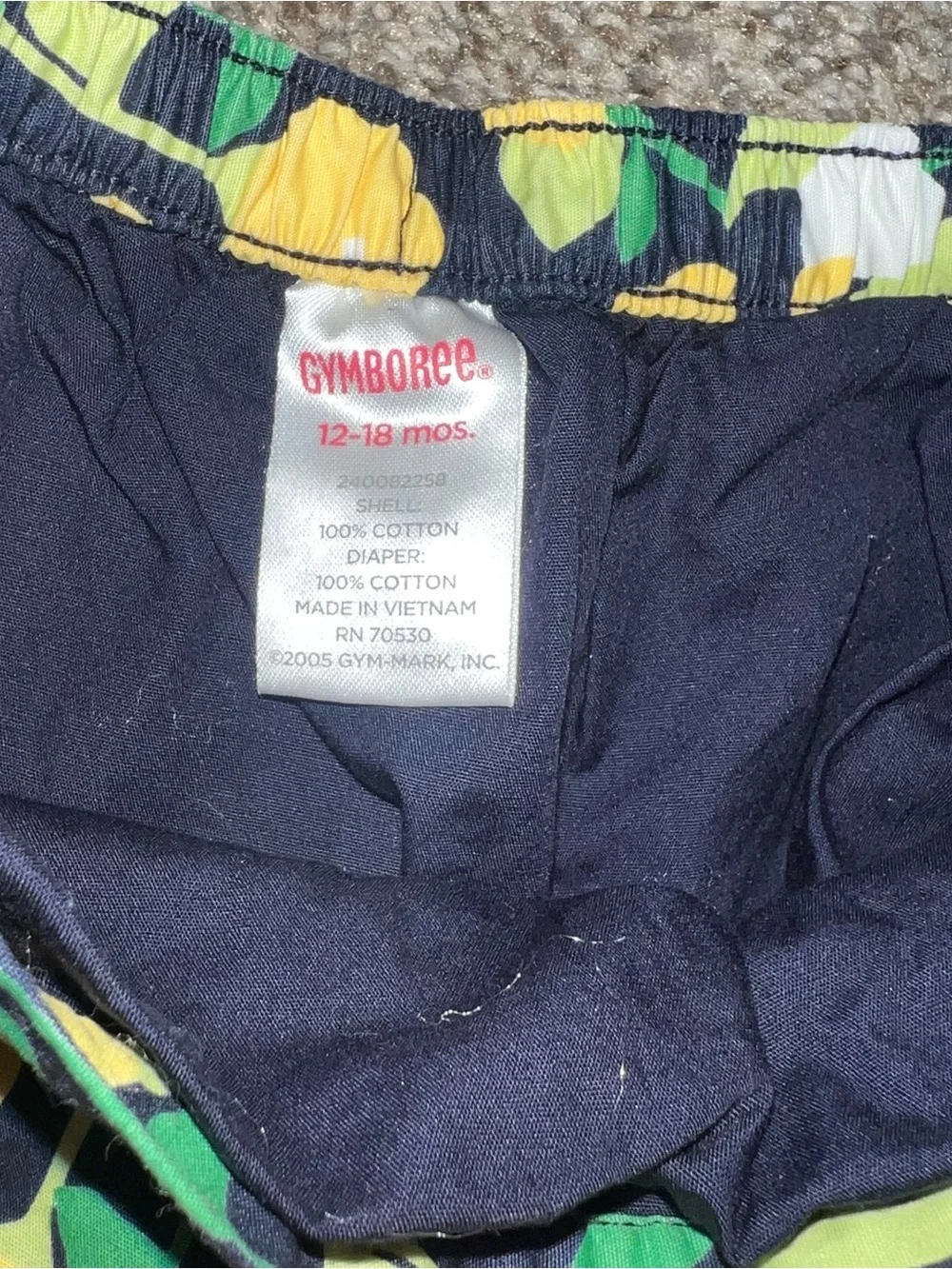 Vintage 2005 Gymboree Floral Skirt 12-18M Baby Girl Cottagecore Y2K